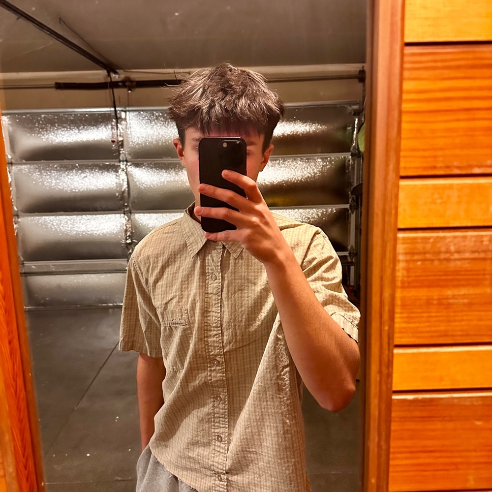 Calvin Klein Jeans Tan Casual Button Down Shirt